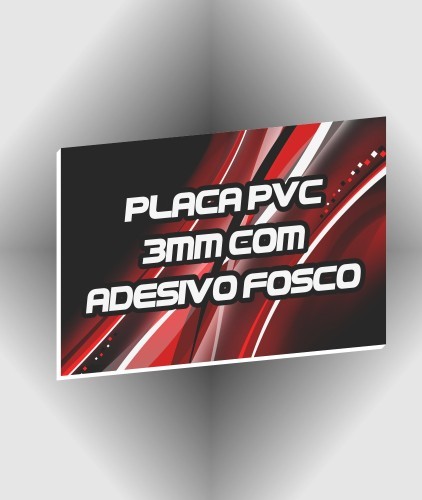 Placa PVC 3mm  com Adesivo Fosco